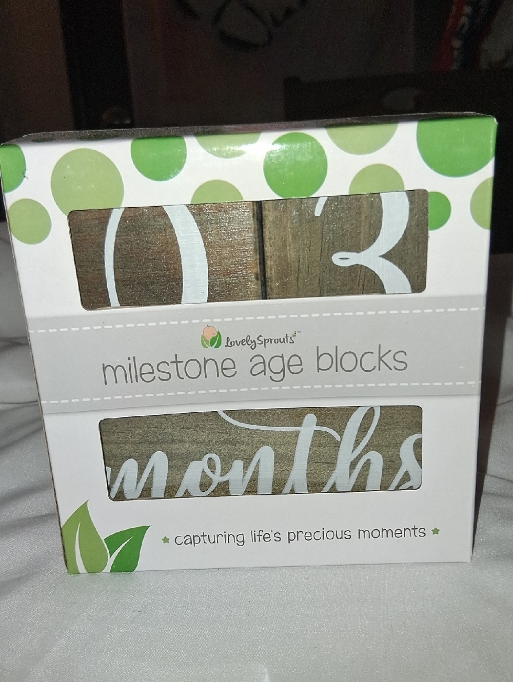 Wooden Milestone Age Blocks - Brown